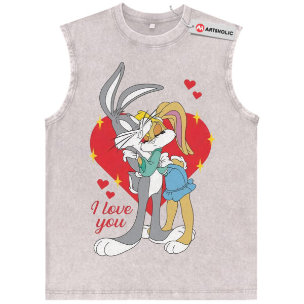 Bugs Bunny Tank Top, Looney Tunes Tank Top, Valentine's Day Tank Top, Animated Tank Top, Vintage Tank Top