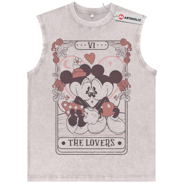 Minnie and Mickey Mouse Tank Top, Valentine's Day Tank Top, Animated Tank Top, Vintage Tank Top