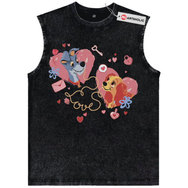 Lady and the Tramp Tank Top, Valentine's Day Tank Top, Animated Tank Top, Vintage Tank Top
