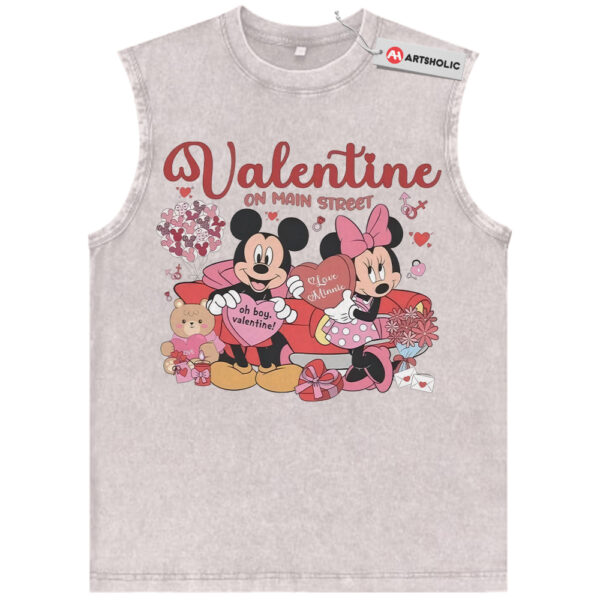 Minnie and Mickey Mouse Tank Top, Valentine's Day Tank Top, Animated Tank Top, Vintage Tank Top