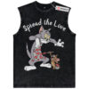 Tom and Jerry Tank Top, Animated Tank Top, Valentine's Day Tank Top, Vintage Tank Top