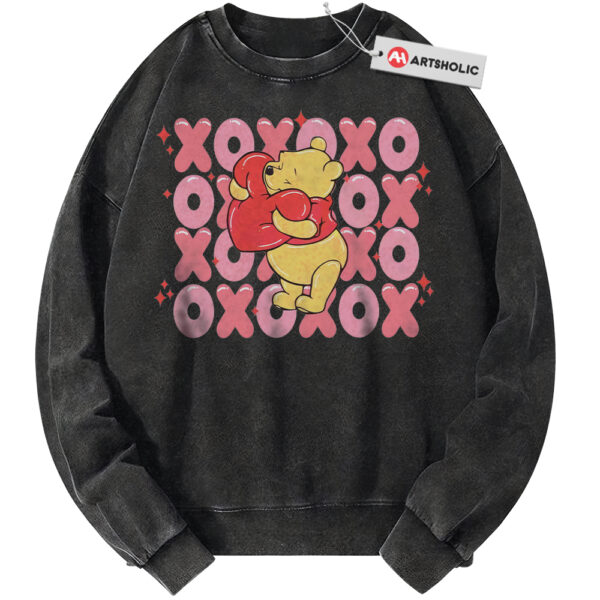 Winnie-the-Pooh Sweatshirt, Valentine's Day Sweatshirt, Animated Sweatshirt, Vintage Sweater