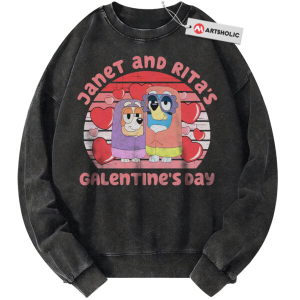 Janet and Rita Sweatshirt, Bluey Sweatshirt, Valentine's Day Sweatshirt, Animated Sweatshirt, Vintage Sweater