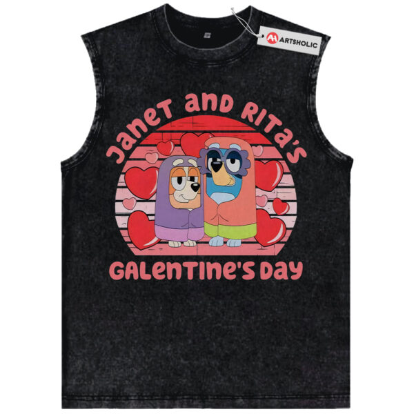 Janet and Rita Tank Top, Bluey Tank Top, Valentine's Day Tank Top, Animated Tank Top, Vintage Tank Top