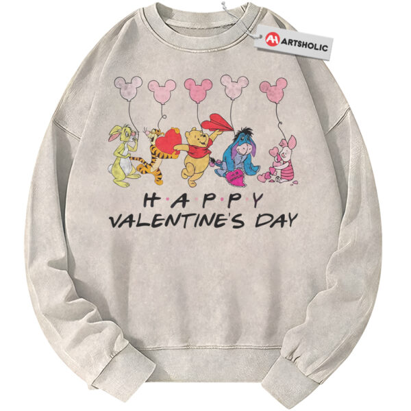 Winnie-the-Pooh Sweatshirt, Valentine's Day Sweatshirt, Animated Sweatshirt, Vintage Sweater