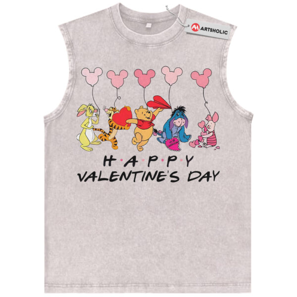 Winnie-the-Pooh Tank Top, Valentine's Day Tank Top, Animated Tank Top, Vintage Tank Top