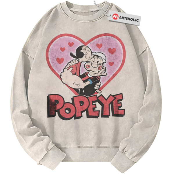 Olive Oyl vs Popeye Sweatshirt, Valentine's Day Sweatshirt, Animated Sweatshirt, Vintage Sweater