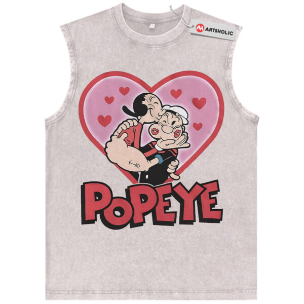 Olive Oyl vs Popeye Tank Top, Valentine's Day Tank Top, Animated Tank Top, Vintage Tank Top