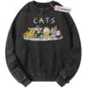 Friends TV Show Cat Parody Sweatshirt, Funny Cartoon Cat Sweatshirt, Animated Sweatshirt, Vintage Sweater
