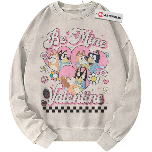 Bluey Sweatshirt, Valentine's Day Sweatshirt, Animated Sweatshirt, Vintage Sweater