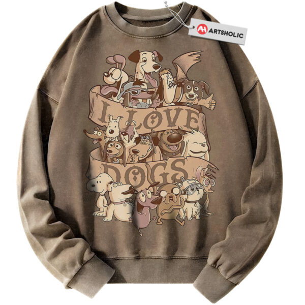 Cartoon Dog Sweatshirt, Animated Sweatshirt, Vintage Sweater