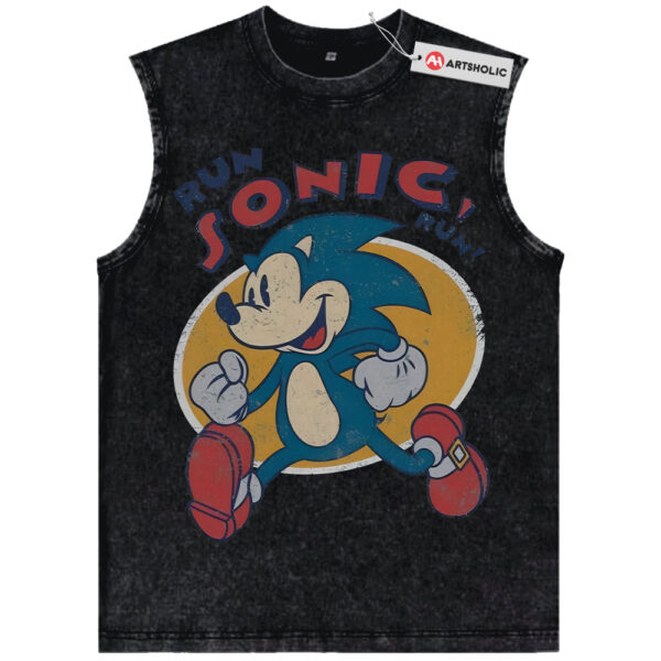 Sonic the Hedgehog Tank Top, Animated Tank Top, Vintage Tank Top