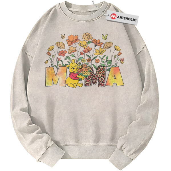 Winnie-the-Pooh Sweatshirt, Mother's Day Sweatshirt, Animated Sweatshirt, Vintage Sweater