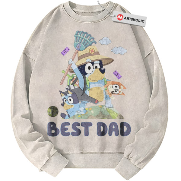 Bluey Sweatshirt, Father's Day Sweatshirt, Animated Sweatshirt, Vintage Sweater