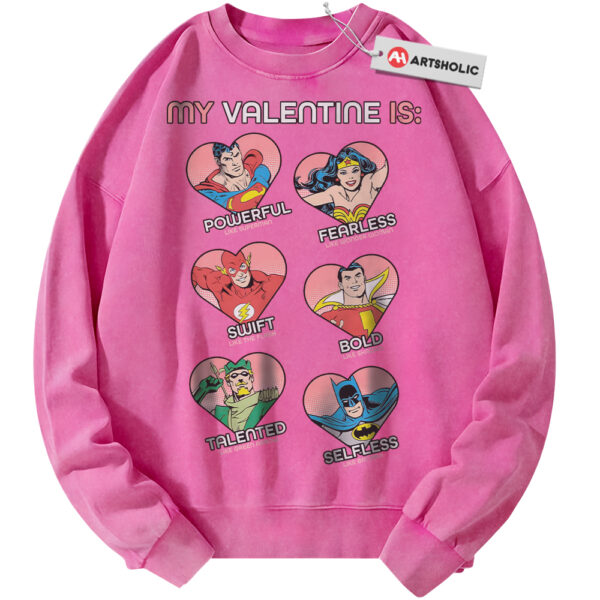 Superman Sweatshirt, Wonder Woman Sweatshirt, The Flash Sweatshirt, Shazam Sweatshirt, Valentine's Day Sweatshirt, Comic Sweatshirt, Vintage Sweater