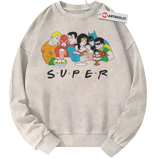 Justice League Sweatshirt, Movie Sweatshirt, Vintage Sweater