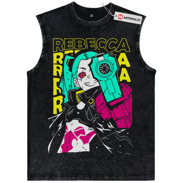 Rebecca Tank Top, Cyberpunk: Edgerunners Tank Top, Game Tank Top, Vintage Tank Top