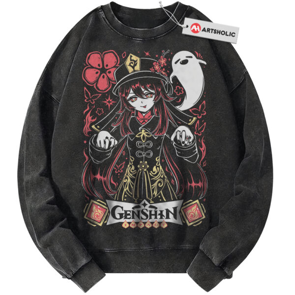Hu Tao Sweatshirt, Genshin Impact Sweatshirt, Game Sweatshirt, Vintage Sweater