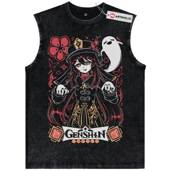 Hu Tao Tank Top, Genshin Impact Tank Top, Game Tank Top, Vintage Tank Top