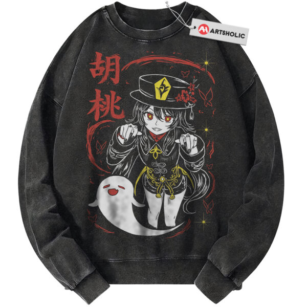 Hu Tao Sweatshirt, Genshin Impact Sweatshirt, Game Sweatshirt, Vintage Sweater