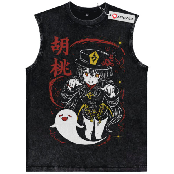 Hu Tao Tank Top, Genshin Impact Tank Top, Game Tank Top, Vintage Tank Top