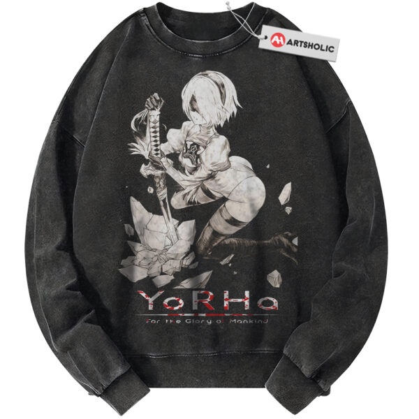 2B Sweatshirt, NieR:Automata Sweatshirt, Game Sweatshirt, Vintage Sweater