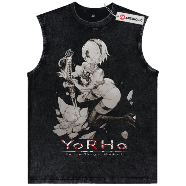 2B Tank Top, NieR:Automata Tank Top, Game Tank Top, Vintage Tank Top