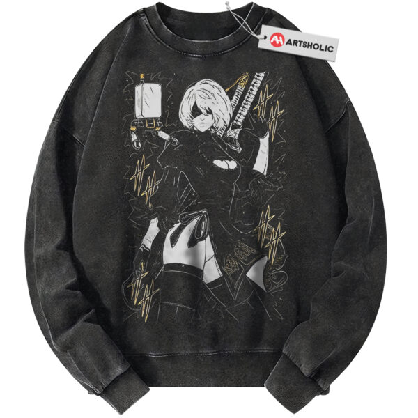 2B Sweatshirt, NieR:Automata Sweatshirt, Game Sweatshirt, Vintage Sweater