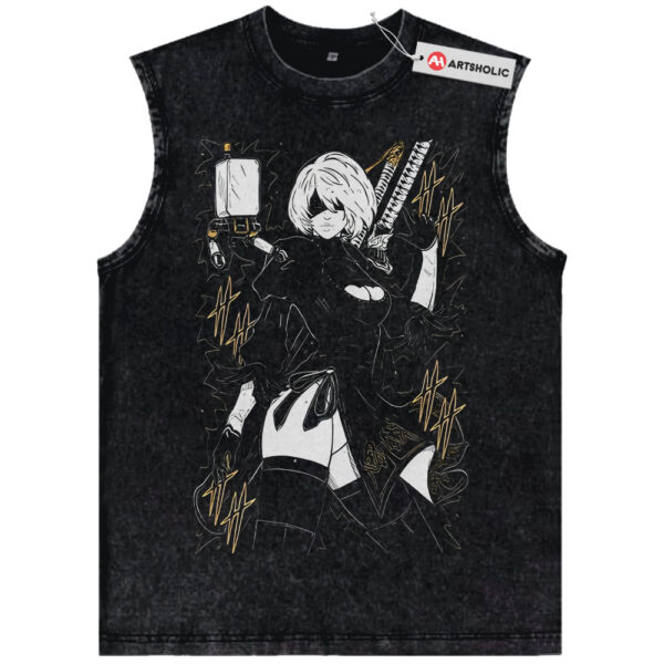 2B Tank Top, NieR:Automata Tank Top, Game Tank Top, Vintage Tank Top