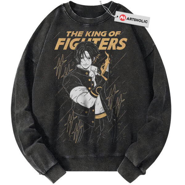 Kyo Kusanagi Sweatshirt, The King of Fighters Sweatshirt, Game Sweatshirt, Vintage Sweater