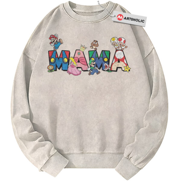 Super Mario Sweatshirt, Mother's Day Sweatshirt, Game Sweatshirt, Vintage Sweater
