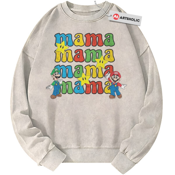 Super Mario Sweatshirt, Mother's Day Sweatshirt, Game Sweatshirt, Vintage Sweater