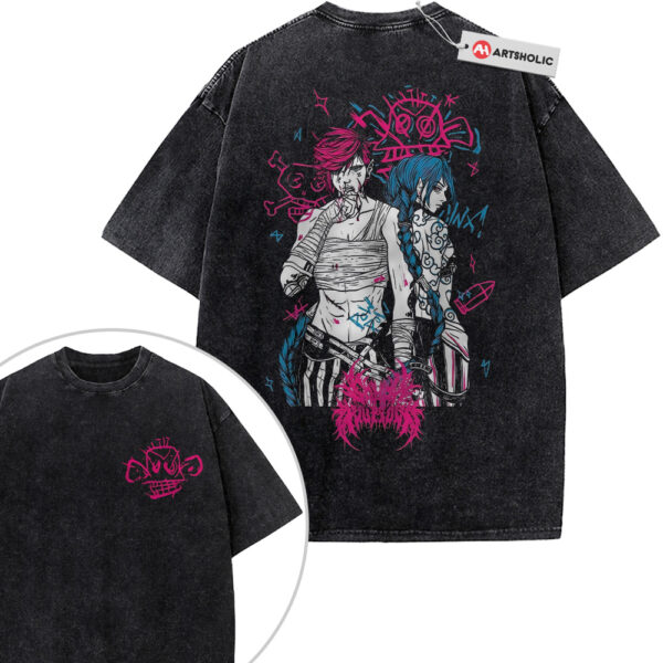 Vi Shirt, Jinx Shirt, League of Legends Shirt, Game Shirt, Vintage Tee 2-Sided