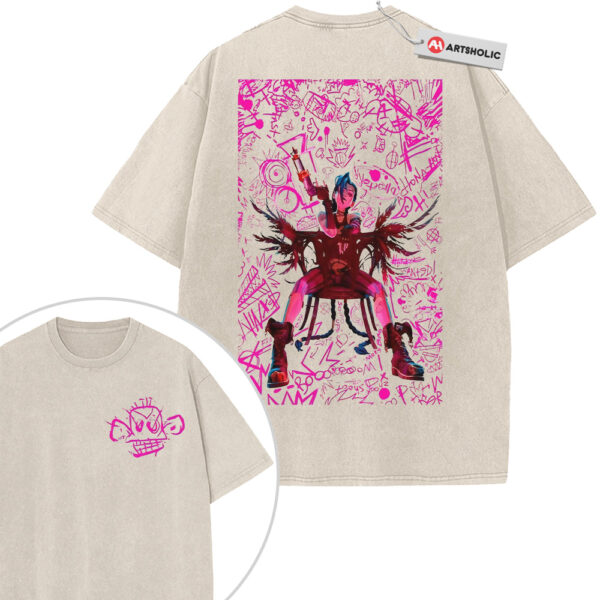 Jinx Shirt, Arcane Shirt, League of Legends Shirt, Vintage Tee 2-Sided