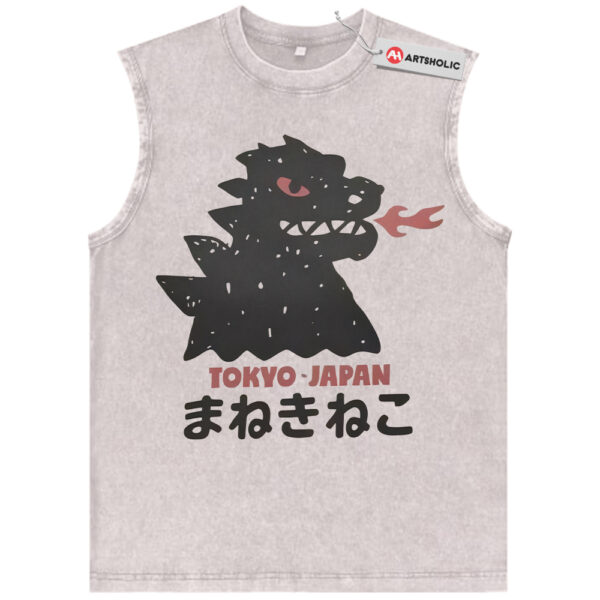 Tokyo Japan Kaiju Tank Top, Japanese Streetwear Tank Top, Vintage Tank Top