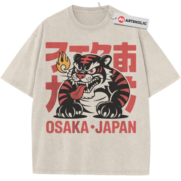 Osaka Japan Tiger Shirt, Japanese Streetwear Shirt, Vintage T-Shirt