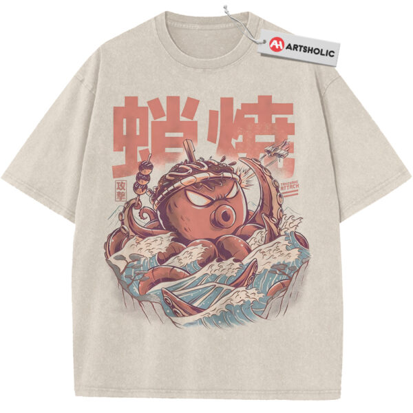 Octopus Kaiju Shirt, Japanese Streetwear Shirt, Vintage T-Shirt