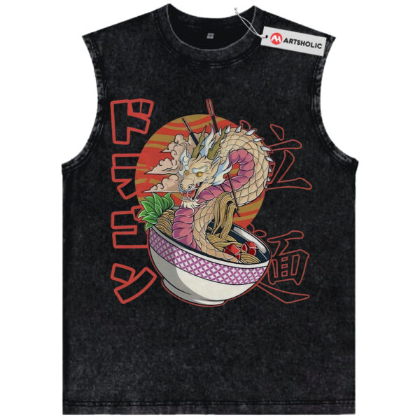 Dragon Ramen Tank Top, Japanese Streetwear Tank Top, Vintage Tank Top
