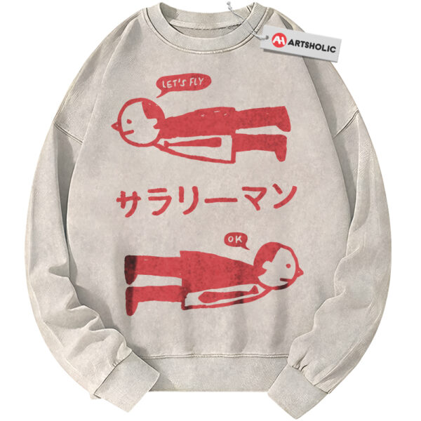 Salaryman Sweatshirt, Japanese Streetwear Sweatshirt, Vintage Sweater