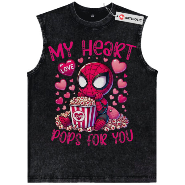 Spider-Man Tank Top, Marvel Comics Tank Top, Valentine's Day Tank Top, Vintage Tank Top