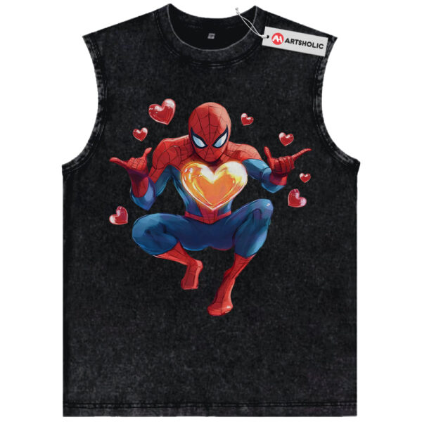 Spider-Man Tank Top, Marvel Comics Tank Top, Valentine's Day Tank Top, Vintage Tank Top