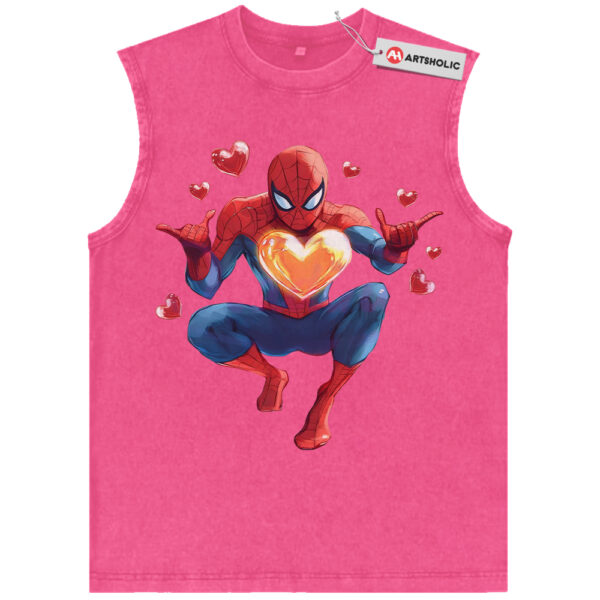Spider-Man Tank Top, Marvel Comics Tank Top, Valentine's Day Tank Top, Vintage Tank Top