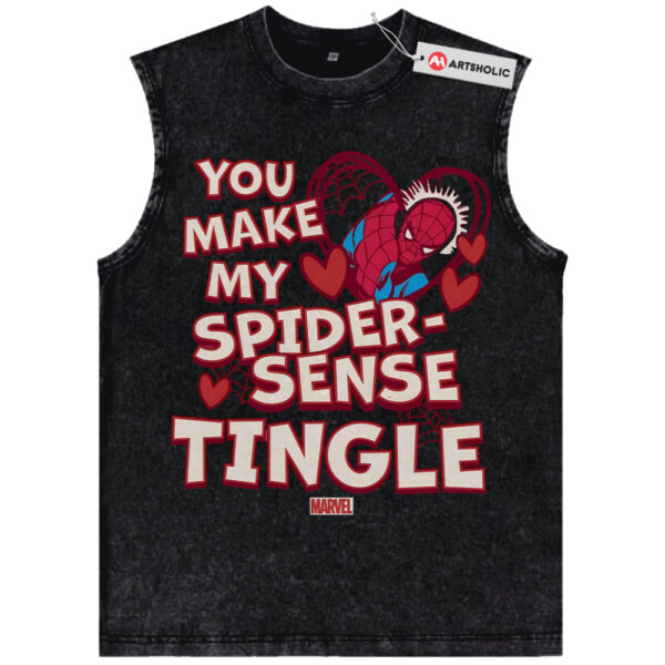 Spider-Man Tank Top, Marvel Comics Tank Top, Valentine's Day Tank Top, Vintage Tank Top