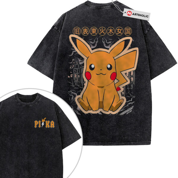 Pikachu Shirt, Pokemon Shirt, Anime Shirt, Vintage T-Shirt 2-Sided