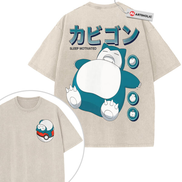 Snorlax Shirt, Pokemon Shirt, Anime Shirt, Vintage Tee 2-Sided
