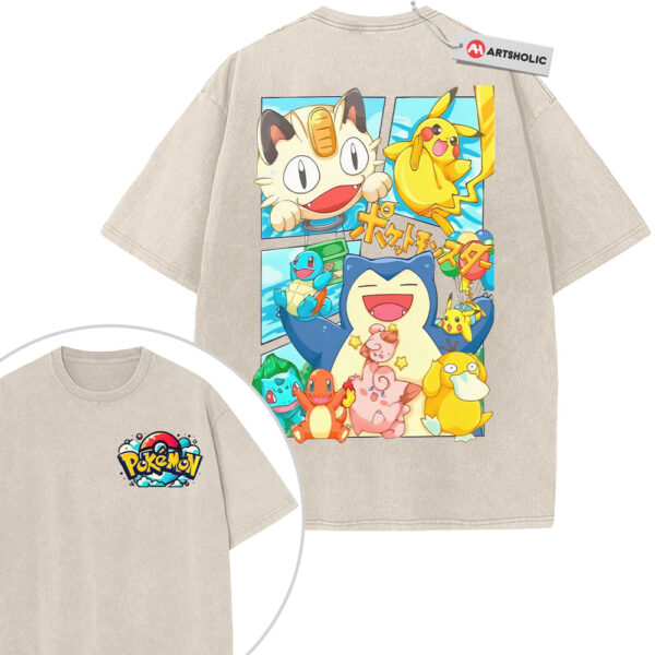 Pokemon Shirt, Anime Shirt, Vintage Tee 2-Sided