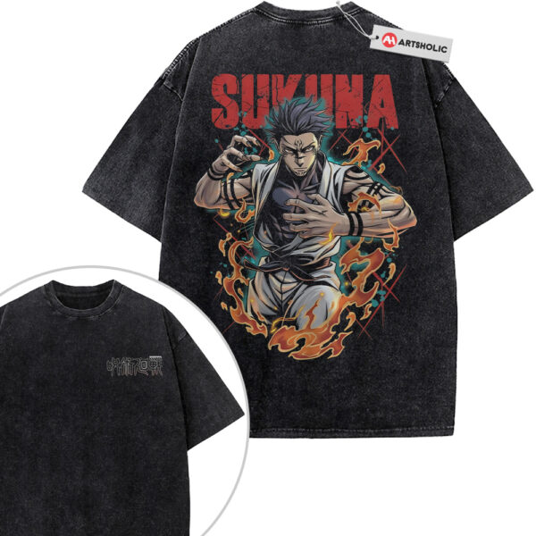 Sukuna Shirt, Jujutsu Kaisen Shirt, Anime Shirt, Vintage T-Shirt 2-Sided