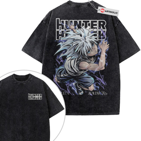 Killua Zoldyck Shirt, Hunter x Hunter Shirt, HxH Shirt, Anime Shirt, Vintage T-Shirt 2-Sided