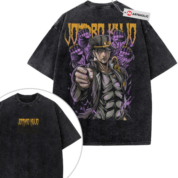 Jotaro Kujo Shirt, JoJo's Bizarre Adventure Shirt, Anime Shirt, Vintage T-Shirt 2-Sided