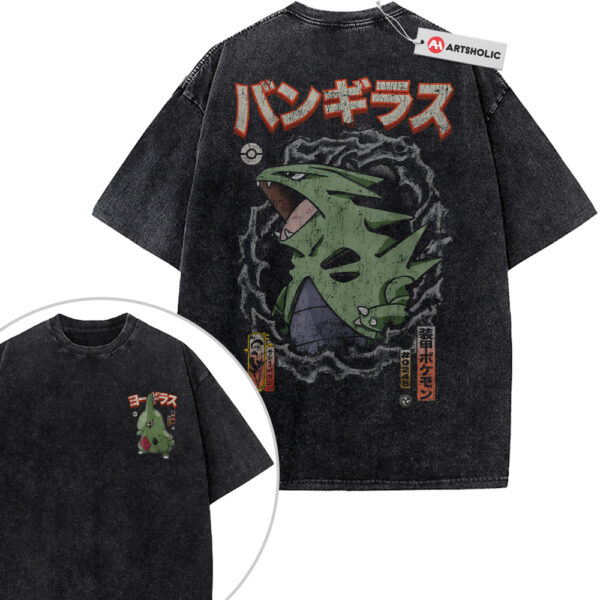 Tyranitar Shirt, Larvitar Shirt, Pokemon Shirt, PKM Shirt, Anime Shirt, Vintage T-Shirt 2-Sided